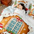 thumbnail image 4 of Castle Fairy Teenagers Gingerbread Man House 7-Piece Twin Bedding Sets,Happy New Year Bedding Comforter Set,Festival Xmas Breathable Sheet Sets,Breathable Home Decor, 4 of 8