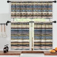 thumbnail image 3 of LALILO Kitchen Curtains and Valances Set of 3 36" Ethnic Window Treatment Tiers for Window Decor, 3 of 5