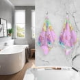 thumbnail image 3 of SKYSONIC Rainbow Donuts Bathroom Towels 2 PCS, 16"x28", Cotton Bath Towel Water Absorbent Lightweight Quickdry Towels for Bathroom Ktichen Travel Gym, 3 of 7