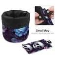 thumbnail image 4 of PhooArto Travel Cosmetic Bags Barrel Makeup Bag, Multifunctional Toiletry Bucket Bags Round Organizer Storage Pocket, Blue Pink Flower Skull, 4 of 6