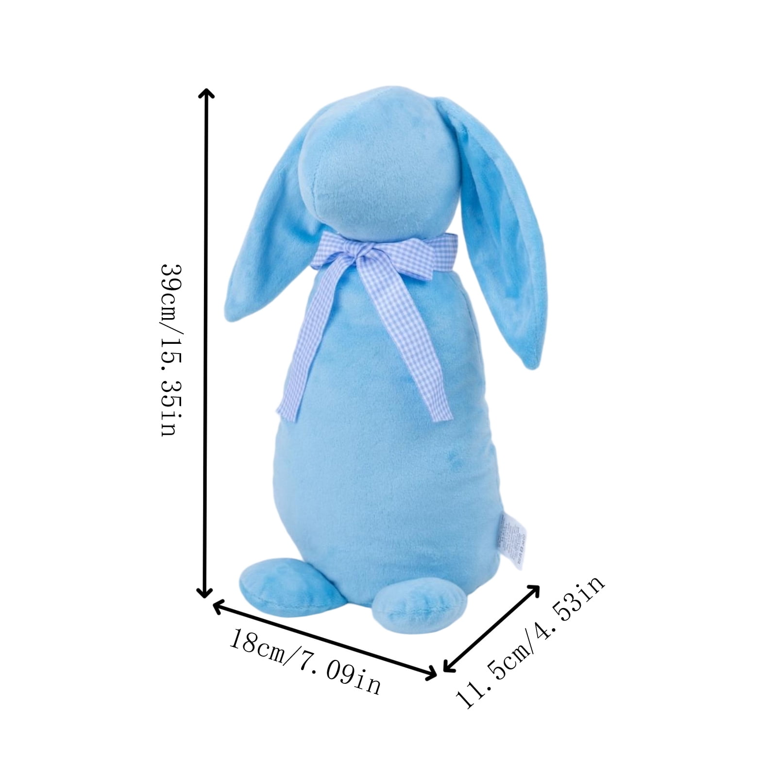 Easter Bunny Plush Doll with Bow, Standing Comfort Toy, Sleep Companion for Kids