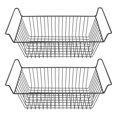 thumbnail image 1 of 2Pcs Chest Freezer Organizer Bins, Stackable Storage Rack Metal Wire Black, Durable, Easy to Clean, Wide Application, for, 1 of 8