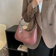thumbnail image 5 of Nueva moda Otoño e Invierno bolso mensajero nicho cadena hombro PU axila bagpink, 5 of 5
