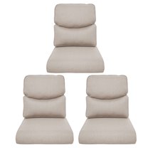 Opohoro Outdoor 25" x 22" Lounge Chair Cushions, Beige, Versatile, 6-Piece