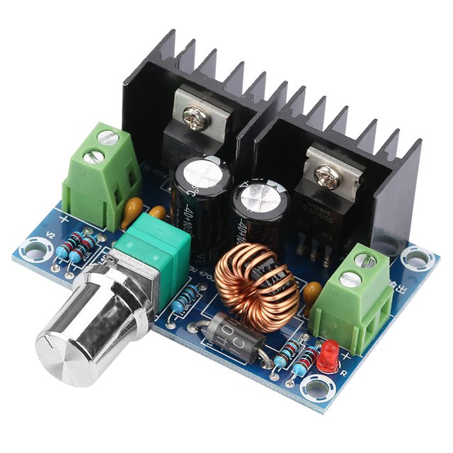 High Power Voltage Regulator for DC4-40V to DC1.25-36V PWM Modulation 8A Output Overcurrent Stable Board
