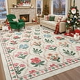 thumbnail image 5 of Lahome Decor 8'x10' Moroccan Boho Area Rugs,8x10ft Large Washable Bedroom Rugs,Soft Non Slip Non-Shedding Kitchen Mat Indoor Office Carpet for Living Dining Playroom Nursery Beige, 5 of 10