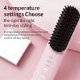 thumbnail image 2 of Lunxisen 4 Pcs Portable Straightener Brush Hair Styling Tool Rechargeable Fast Heating Salon Quality Smoothing Styling for Home Travel, 2 of 9