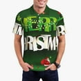 thumbnail image 2 of Salouo Merry Christmas for Men's Short Sleeve Polo Shirts,Polo Shirts for Men Performance Short Sleeve Golf Shirt Athletic Casual Collared T-Shirt-X-Large, 2 of 8