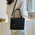 thumbnail image 5 of Bolso bandolera de piel sintética de nueva tendencia, sencillo, pequeño, cuadrado, moderno, portátil, color negro, 5 of 5