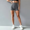 thumbnail image 6 of Active Women's Seamless Leopard Print Biker Shorts with High Waist and Scrunch Detail - Large, Gray, 6 of 6