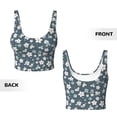 thumbnail image 4 of Yiaed Blue Flower Print Ladies Waistcoat Women Sports Vest Vest Sports Women Sports Top Yoga Vest for women-Small, 4 of 8