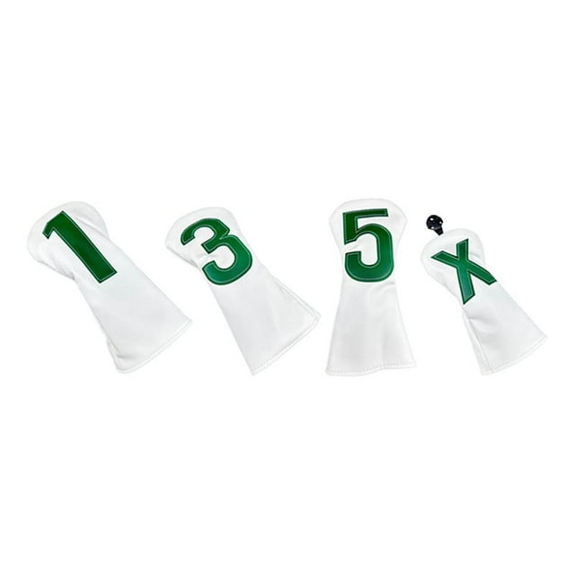 4 fundas para cabezas de palos de golf, fundas de madera para cabezas de golf, regalo para golfistas, protectores de palos de golf de cuello largo de