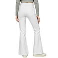 thumbnail image 6 of OOOUM Girls High Waist Flare Pants Stretch Fabric Slim Fit Bootcut Jeans Casual Daily Fashion Outdoor Relaxed Denim Bottoms White 15-16 Years, 6 of 7