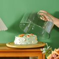 thumbnail image 2 of Wood Cake Dome Cake Display Server Tray for Dining Table Kitchen 210x157mm, 2 of 8