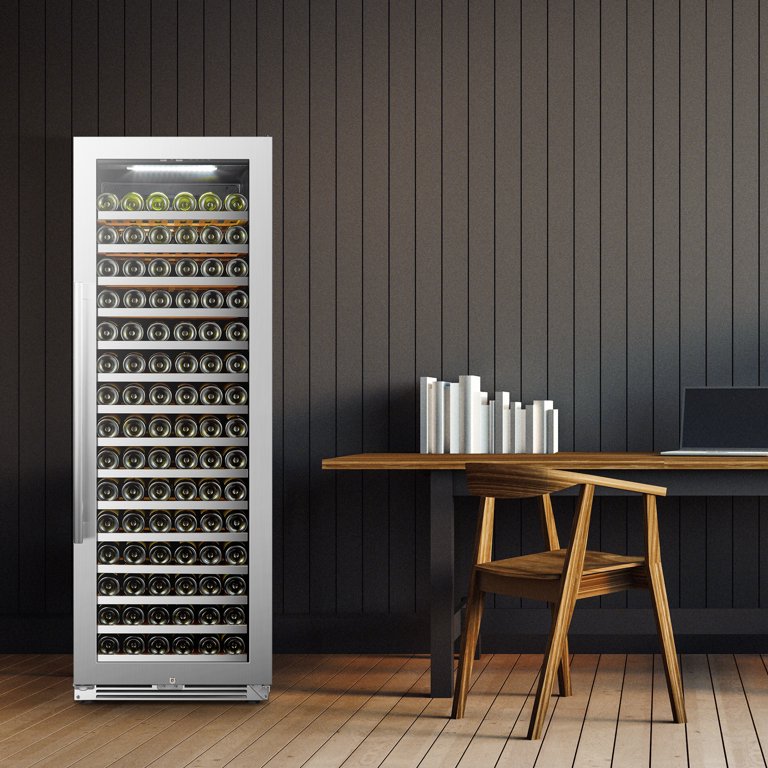 Lanbopro 164 Bottles 24 inch Width Single Zone Wine Cooler in