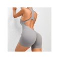 thumbnail image 4 of Women's Yoga Zipped Tank Top Jumpsuit Gym Sleeveless one Piece Fashion Jumpsuit, Sport Casual Wear, 4 of 5