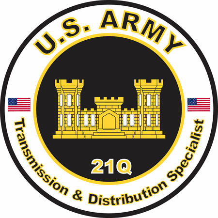Us Distribution Center - 3.8 Inch U.S. Army MOS 21Q Transmission and Distribution Specialist