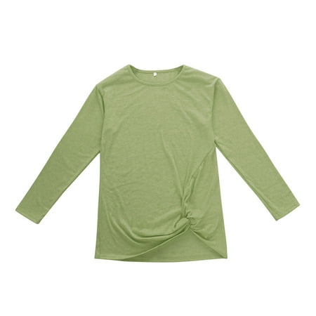 

Tunic Knot Long Casual T-Shirt Front Kids Tee Blouse Girls Sleeve Tops Girls Tops Girls Pajamas Size 8 - 12