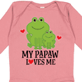 thumbnail image 4 of Inktastic My Papaw Loves Me Grandson Frog Boys Long Sleeve Baby Bodysuit, 4 of 5