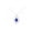 Blue Star Sapphire, variant on RYLOS Necklace Sterling Silver Halo Designer Style Necklace Gemstone & Diamonds Pendant 18" Chain 12X10MM Turquoise December Birthstone Womens Jewelry Silver Necklace