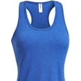 thumbnail image 2 of Expert Brand USA-Made Women's Athletic Heather Racerback Tank Top, Dark Heather Royal Blue, 2XL, 2 of 4