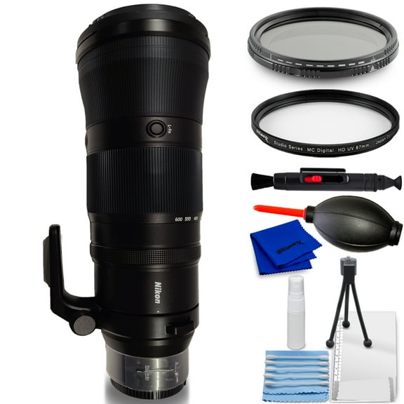 Nikon NIKKOR Z 180-600mm f/5.6-6.3 VR Lens (Nikon Z) - Bundle Includes: Variable Neutral Density Filter, UV Filter & Much More (7pc Bundle)