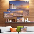 thumbnail image 3 of Row of Beach Huts at Sunset - Art sur Toile Paysage Moderne, 3 of 4