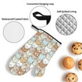 thumbnail image 3 of Honeii Lovely Bear Pattern Oven Mitts and Pot Holders, Silicone Oven Gloves,500 F Heat Resistant Oven Mitts Sets, 4PCS, 3 of 6