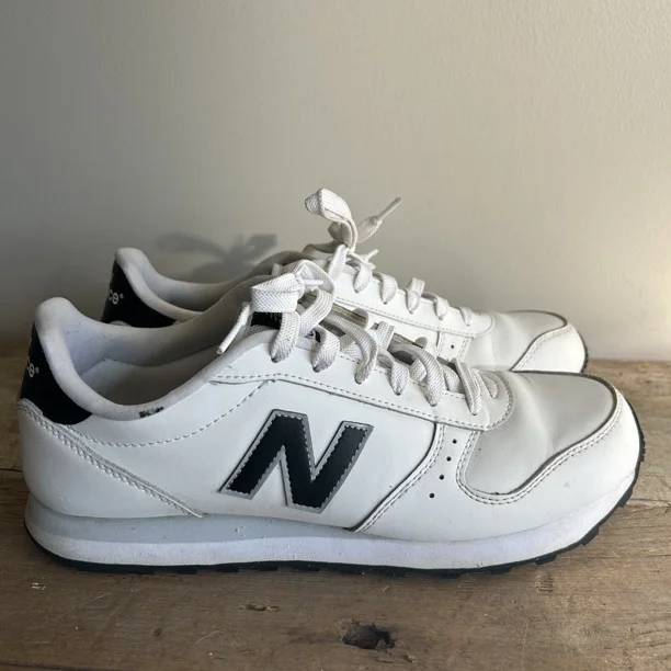 New Balance 311 Shoes Men's 11 D White Leather Retro Running Sneakers ML311WLK