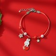 thumbnail image 2 of Pulsera de cuerda roja de conejo Temperamento dulce Pulsera de cuentas de cristal rojo lindo Mujer 874B Rich One, 2 of 2
