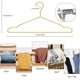 thumbnail image 2 of 17 Inch Heavy Duty Shiny Gold Metal Clothes Hanger, Coat Hanger, Suit Hanger, Dress Hanger with Big Notches Pack of 20,Gold, 2 of 4