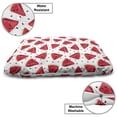 thumbnail image 3 of Melon Pet Bed, Pieces of Realistic Drawn Watermelon Fruit, Chew Resistant Pad for Dogs and Cats Cushion with Removable Cover, 24" x 39", Dark Coral Charcoal Grey, by Ambesonne, 3 of 4