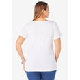 thumbnail image 2 of Roaman's Women's Plus Size Eyelet Cutout Tee, 2 of 4