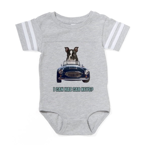 CafePress - Boston Terrier LOL - Cute Infant Baby Football Bodysuit