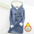 thumbnail image 3 of FNFYFH Long Hoodies for Women Sherpa Fleece Lined Pullover Hoodies Cute Hooded Graphic Sweatshirt Cozy Warm Loungewear for Cold Weather, 3 of 3