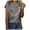 Gray, variant on asdoklhq 2026 Summer Fall Plus Womens Tops,Ladies Tops,Womens Shirts under $5,Fashion Women Summer Loose Print Round-Neck T-Shirt Short Sleeve Casual Blouse