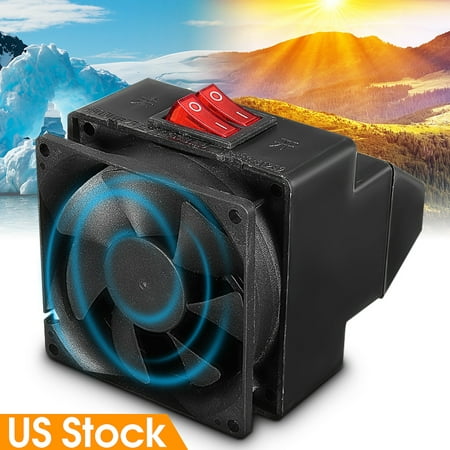 Universal 2 In1 12V 150W/300W Adjustable 80℃ PTC Ceramic Auto Car Vehicle Cooling Fan Heater Dual Switchs Warm / Cool Windscreen Defroster Demister Vehicle Auto Overheat
