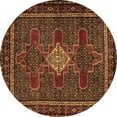 thumbnail image 1 of Ahgly Company Indoor Round Persian Brown Traditional Area Rugs, 4' Round, 1 of 4