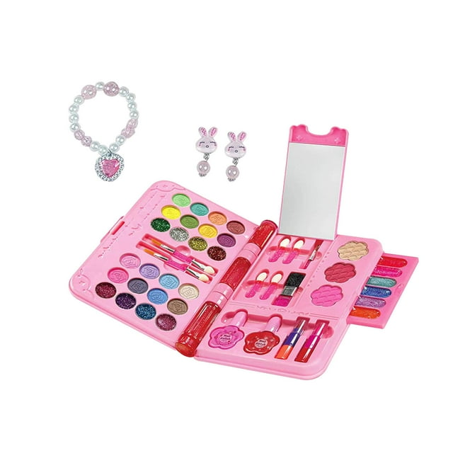 Set de maquillaje para niñas, juego de belleza infantil, accesorios de fantasía brillante