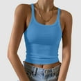 thumbnail image 2 of MIASHUI Women's Casual Summer Graphic Print Tank Top Classic Fit Funny Beach Vest Shirt Blue,S, 2 of 4