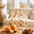 thumbnail image 2 of SLYNSHome Fall Throw Blanket Cute Chicken Goose Pumpkin Print Soft Flannel Fleece Cozy Lightweight Decorative Blanket For Couch Sofa Bed Thanksgiving Home Decor, 2 of 7