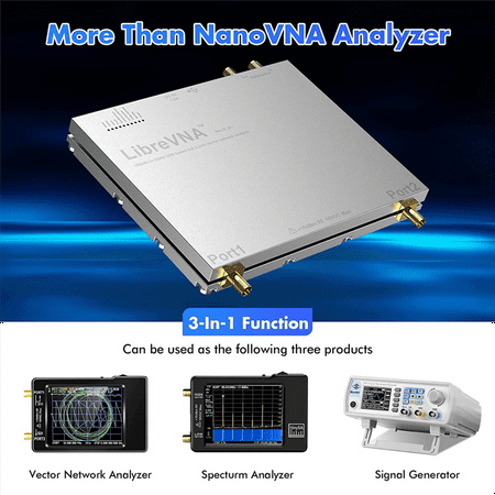 

LibreVNA 2.0 100KHz-6GHz Network Analyzer USB Based Full 2-Port with External Reference Input/Output 6-Layer PCB Measure