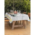 thumbnail image 3 of Outdoor Tablecloth with Umbrella Hole for Patio/Picnic/Party/Camping, Summer Truck Lemon Waterproof Table Cloth Rectangle Table Cover Washable, Nautical Coastal Grey Wooden (54"x 80"), 3 of 8