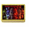 Five Nights At Freddys Edible Cake Image Topper 1/4 Sheet Decoration Birthday Party