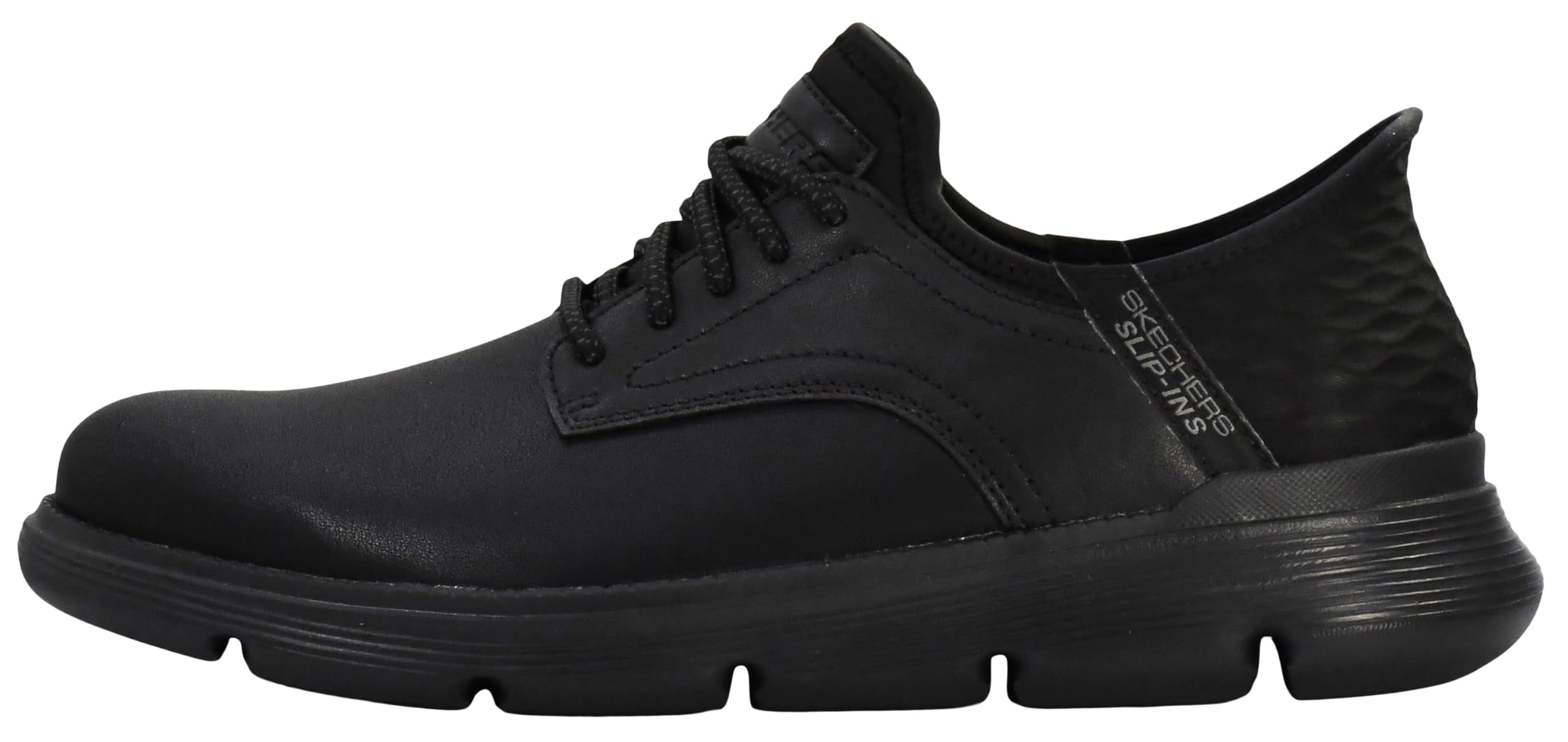 Skechers Garza Gervin Mens Slip on Hands Free Shoes Leather Upper