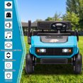 thumbnail image 2 of LUIBAS 24V 4WD Kids Ride on Golf Cart Battery Powered Toy Tractor Ride-On Electric Car Ride on Truck with Remote Control, Bluetooth, Music, Rear Storage Box, EVA Rubber Tires, Blue, 2 of 7