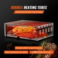 thumbnail image 3 of KFFKFF Electric Pizza Oven for Countertop, 12-inch, 1500W, Temperature Range 122-662℉, Constructed from Stainless Steel, Includes Simple-to-Clean Crumb Tray, for Commercial and Domestic Settings, 3 of 9