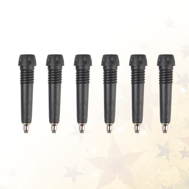 HONMEET 6 Pcs Embouts de Bâton de Marche en Caoutchouc Noir Housses de Protection pour Bâtons de Randonnée Augmentent la Friction et Réduisent le Bruit