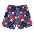 thumbnail image 2 of Red and Blue Plaids Stars Boys' Swim Trunks Board Shorts Beach Pants Bathing Bottoms 5T, 2 of 8