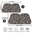 thumbnail image 3 of Kdxio Autumn Fox Owl Print Windshield Sun Shade,UV Rays and Sun Heat Protection,Sunshade for Car Windshield,Car Shade Front Windshield - Small, 3 of 6